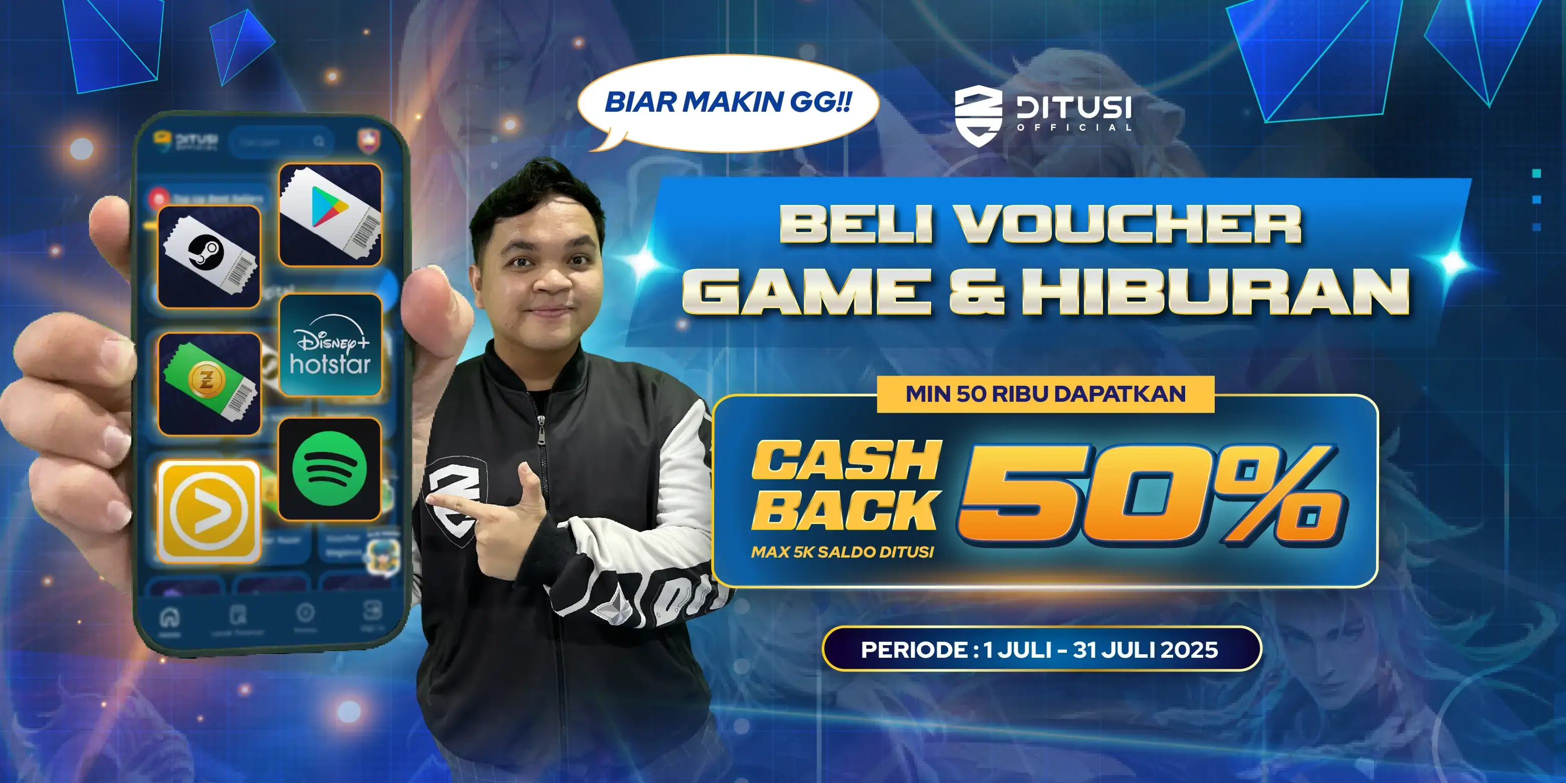 Cashback 50% Buat Kamu yang Suka Hiburan!