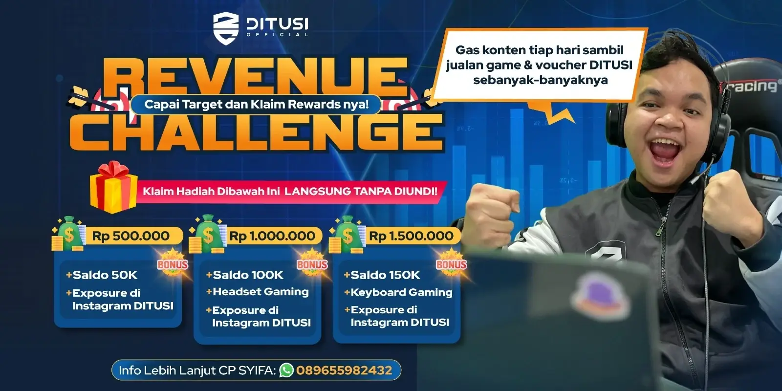 Dari Konten Jadi Cuan! Buktikan di Revenue Challenge Ditusi!