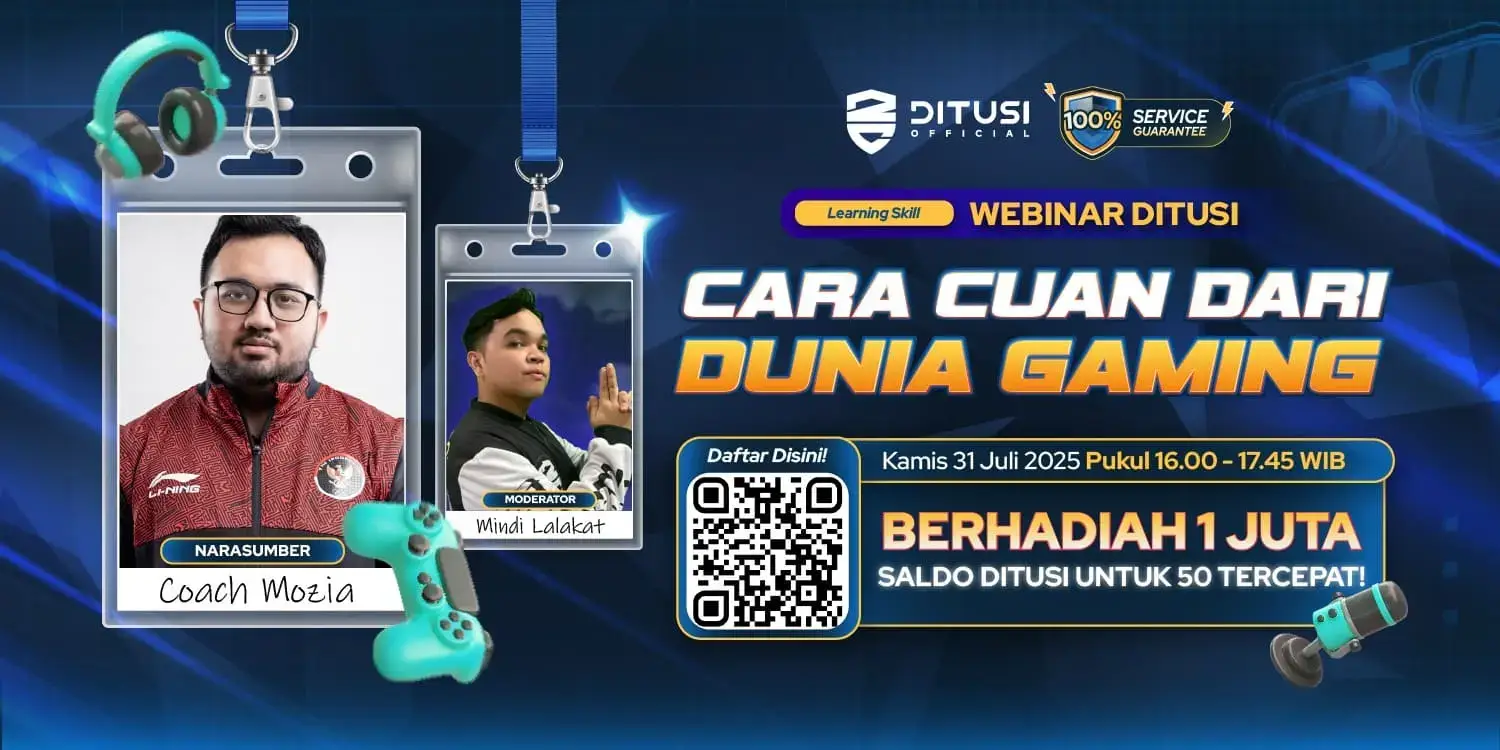 WEBINAR DITUSI - Cara Cuan dari DUNIA GAMING 