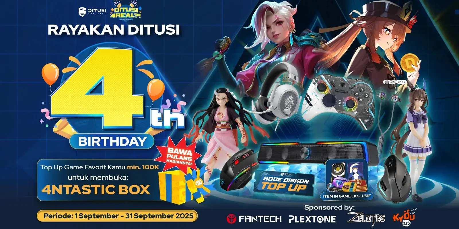 Rayakan Ultah ke-4 DITUSI dengan promo F4NTASTIC BOX