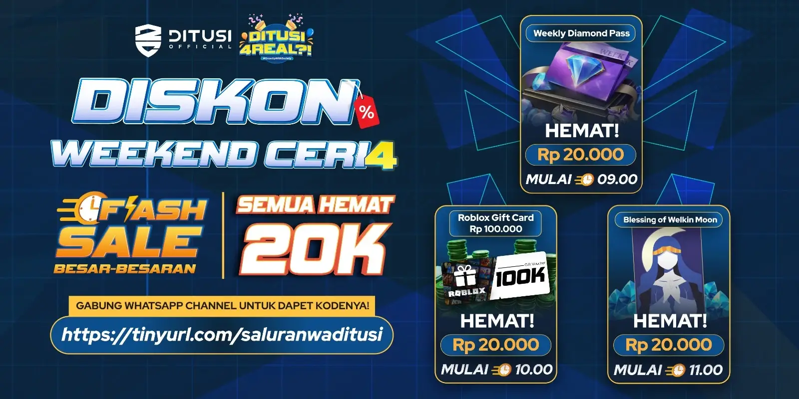 Diskon Weekend Ceri4: Flash Sale Besar-Besaran dari Ditusi!